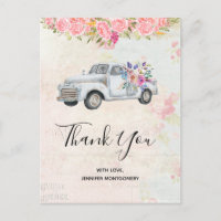 Vintager Lieferwagen LKW Rustikale Wasserfarbe Vie