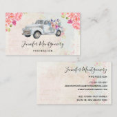 Vintager Lieferwagen LKW Rustikale Wasserfarbe Visitenkarte (Vorne/Hinten)