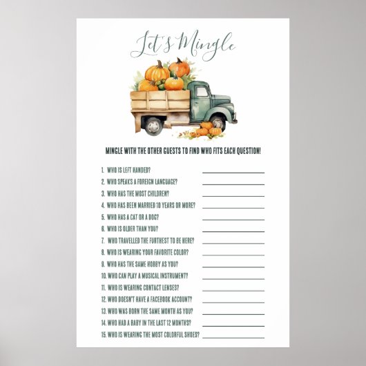 Vintager Lieferwagen LKWs Kinderduschenspiel Poster (Vorne)