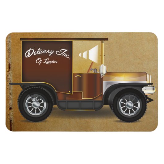 Vintager Lieferwagen Magnet (Horizontal)