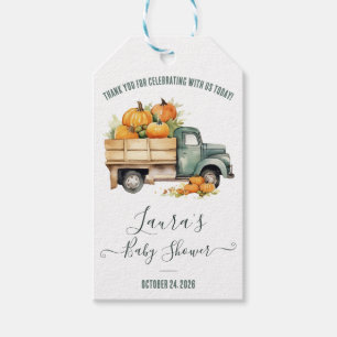 Vintager Lieferwagen Truck Pumpkins Baby Dusche Ge Geschenkanhänger