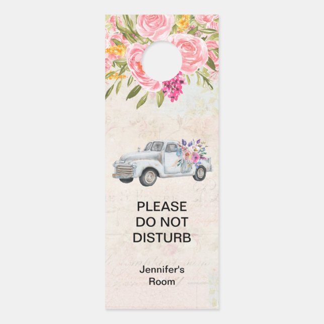 Vintager Lieferwagen Türanhänger (Vorderseite)