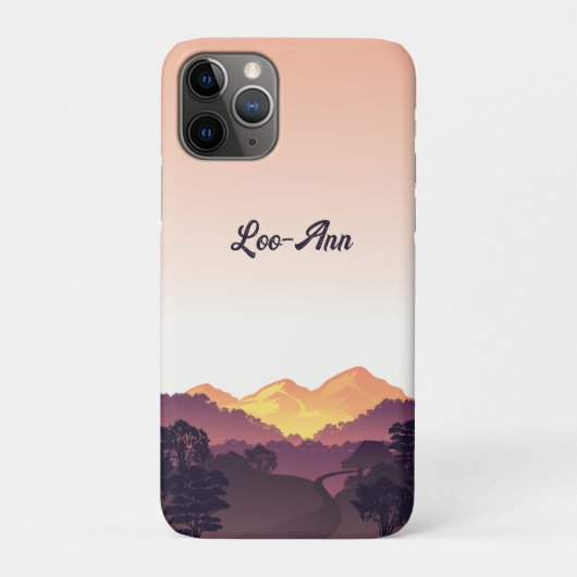Vintager Lila Bauernhof Case-Mate iPhone Hülle (Rückseite)