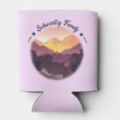 Vintager Lila Bauernhof Dosenkühler (Rückseite)