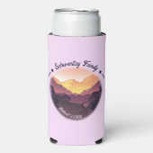 Vintager Lila Bauernhof Selters Dosenkühler (Seltzer Vorderseite)