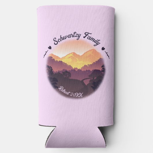 Vintager Lila Bauernhof Selters Dosenkühler (Rückseite)