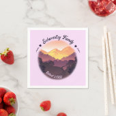 Vintager Lila Bauernhof Serviette (Beispiel)