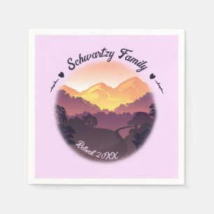 Vintager Lila Bauernhof Serviette