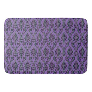 Vintager lila Damast-Druck Badematte