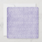 Vintager Lila Damast Einladung (Rückseite)