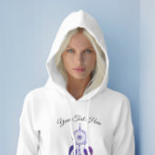 Vintager lila Dreamcatcher mit positivem Zitat Hoodie