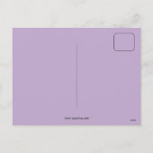 Vintager lila Engel Ostern Gruß Feiertagspostkarte (Rückseite)