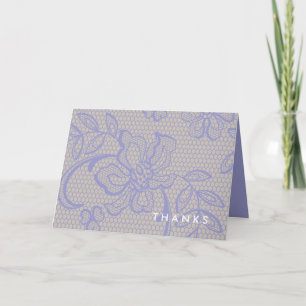 VINTAGER LILA LACE Bat Mitzvah Dankeschön Karte
