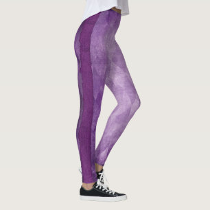 Vintager Lila Lavendel gestreift Leggings Frauen