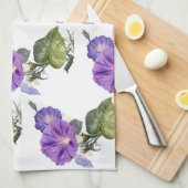 Vintager Lila Morgenruhm Geschirrtuch (Viertel Falte)