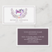 Vintager Lila Nähmaschinenfashion-Stylist Visitenkarte (Vorne/Hinten)