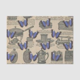 Vintager Lila Schmetterling Seidenpapier