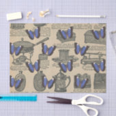 Vintager Lila Schmetterling Seidenpapier (Handwerk)