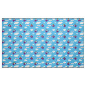 Vintager Lila Teddybär-Pilot Stoff (Fat Quarter (45,7 x 55,9 cm))