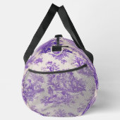 Vintager lila Toile de jouy monogramm Duffle Bag (Rechts)