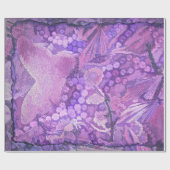 Vintager Lila Viktorianischer Stil Romantischer Sc Geschenkpapier (Flach)