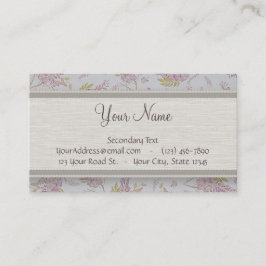 Vintager lila Wisteria mit Monogramm Visitenkarte