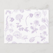 Vintager Lilac Lavender Blumenberater Postkarte (Rückseite)