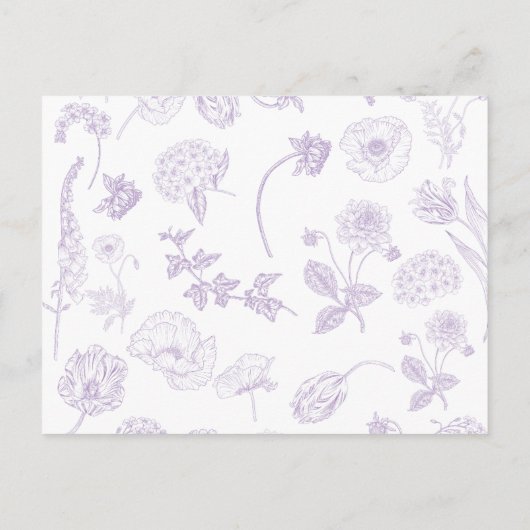 Vintager Lilac Lavender Blumenberater Postkarte (Rückseite)