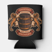 Vintager Lion Oak Barrel Personalisiert Brauerei B Dosenkühler (Rückseite)