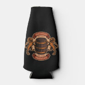 Vintager Lion Oak Barrel Personalisiert Brauerei B Flaschenkühler (Vorderseite)