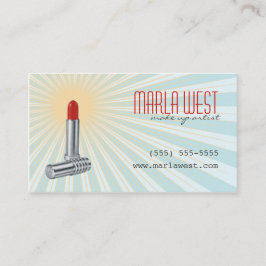 Vintager Lippenstift-Retro Visitenkarte