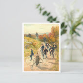 Vintager Lithograph der Radgruppe Postkarte (Stehend Vorderseite)