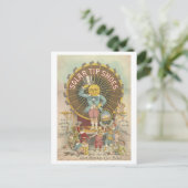 Vintager Lithograph für die Anzeigenschaltung bei Postkarte (Stehend Vorderseite)