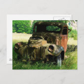 Vintager LKW-Abfahrt Postkarte (Vorne/Hinten)