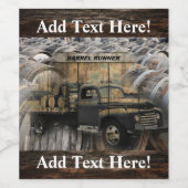 Vintager LKW Antik LKW Weinetikett (Einzelnes Label)