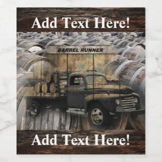 Vintager LKW Antik LKW Weinetikett