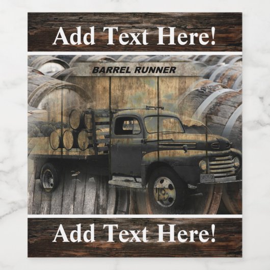 Vintager LKW Antik LKW Weinetikett (Einzelnes Label)