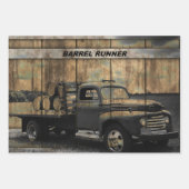 Vintager LKW Antiker LKW Alter LKW Geschenkpapier Set (Vorderseite)