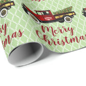 Vintager LKW-Bauernhof Geschenkpapier (Rolleneckpunkt)