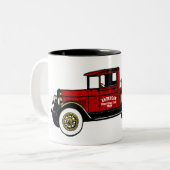 Vintager LKW-Bauernhof Zweifarbige Tasse (Vorderseite Links)