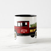 Vintager LKW-Bauernhof Zweifarbige Tasse (Mittel)
