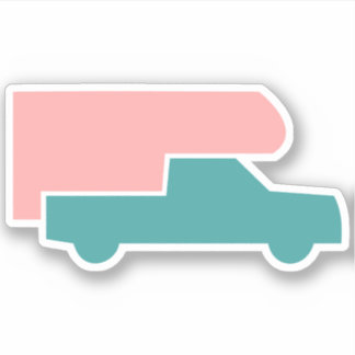 Vintager LKW-Camper - Fun Colors Aufkleber