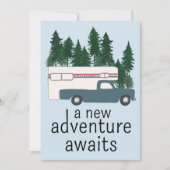 Vintager LKW Camper RV Motorhome Babydusche Einladung (Vorderseite)