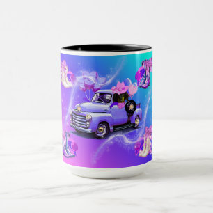 Vintager LKW Cowgirl Stiefel Würstchen Hund Tasse