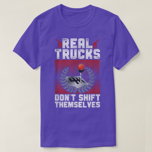 Vintager LKW-Fahrer-Lenker T-Shirt (Design vorne)