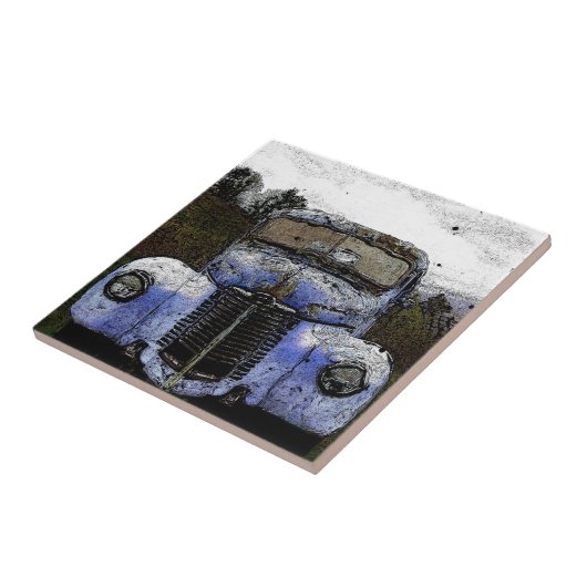 Vintager LKW Fliese (Seite)