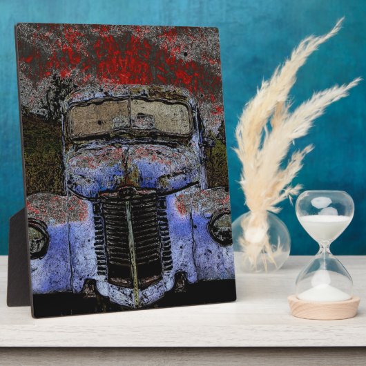 Vintager LKW Fotoplatte (Seite)