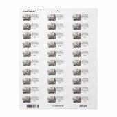 Vintager Lkw Frohe Weihnachtsadressen Labels (Vorne)