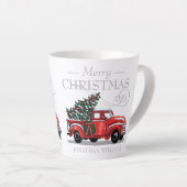 Vintager Lkw Frohe Weihnachtsbezeichnung Kleine Be Milchtasse (Rechte Ecke)