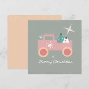 Vintager LKW Groovy Weihnachtskekse Karte
